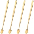 thumbnail image 1 of Stainless Steel Coffee Spoons, 6.7 Inch Stirring Spoons, Cocktail Stirring Spoons for Coffee Tea Dessert Cake Ice Cream Cappuccino (Square-Gold-4Pack), 1 of 3