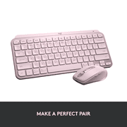 Logitech MX Keys Mini Minimalist Wireless Illuminated Keyboard, Compact, Bluetooth, Backlit, USB-C, Compatible with Apple macOS, iOS, Windows, Linux, Android, Metal Build - Rose
