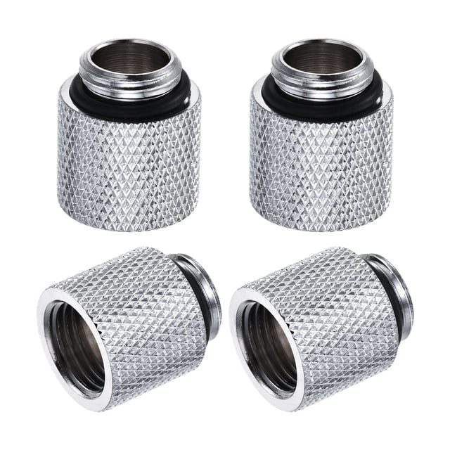 Unique Bargains Male to Female Extender Fitting G1/4 x 15mm for Computer Water Cooling System Silver 4pcs