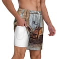 thumbnail image 3 of Goofa Oil Lamp Coffee Beans Printed Men's Swim Trunks Board Shorts Quick Dry Mens Swimming Trunks with Compression Liner,Breathable Fit Hawaii Beach Shorts-Medium, 3 of 9