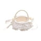 thumbnail image 2 of Cesta de Bodas de Niña de Flores Cesta de Boda Cesta de Encaje de Moda Boda Flores Flores Cesta para Festivales Fiestas Ocasiones Especiales Tiendas Mango de cuentas, 2 of 8