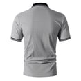 thumbnail image 3 of Short Sleeve Shirts for Men, Mens Work Shirts Short Sleeve Color Block T Shirt Summer Lightweight Casual Golf Shirts Slim Fit Business Work Top, 3 of 3