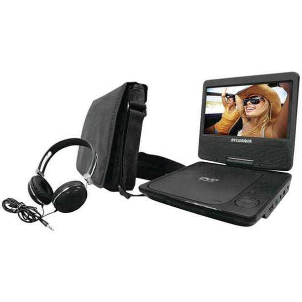 7 in. SwivelScreen Portable DVD Players Black