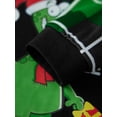 thumbnail image 6 of Christmas Family Pajamas Matching Set, Long Sleeve Cartoon Dinosaur Print T-shirt with Plaid Pants Sleepwear Loungewear, 6 of 10