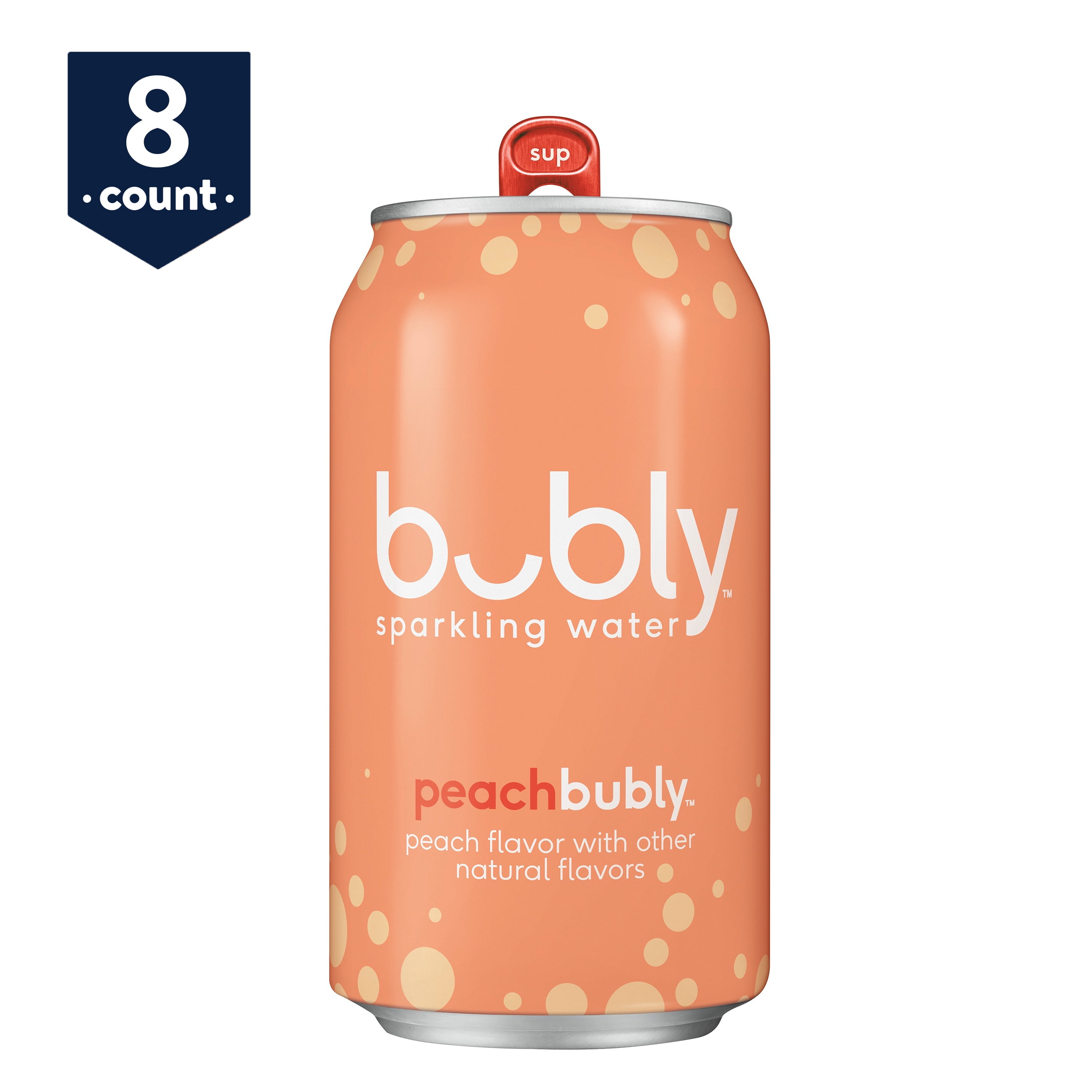 bubly Sparkling Water, Peach, 12 oz Cans, 8 Count - Walmart.com