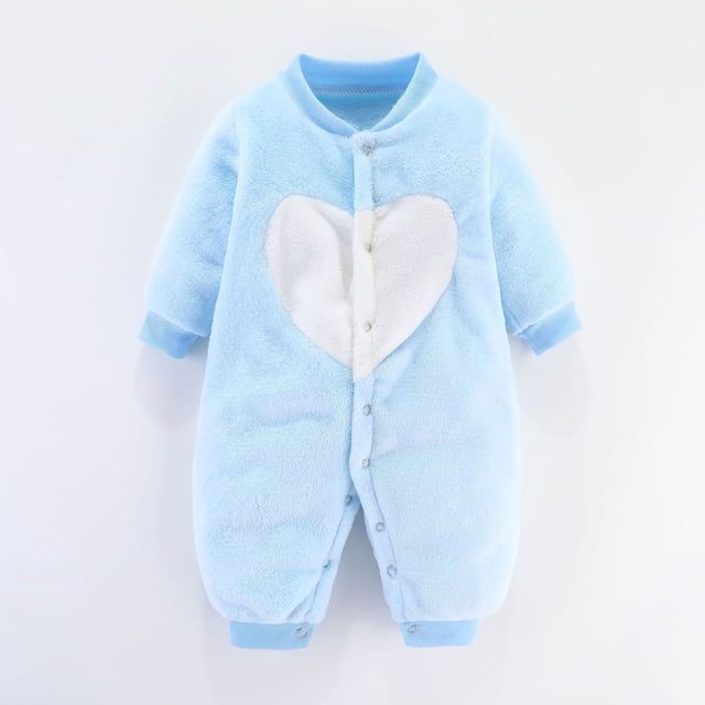 AherBiu Barboteuses pour Nourrissons Vêtements pour Bébé Combinaisons Unisexes en Molleton à Boutons Manches Longues Chandails à Col Rond Filles Garçons Cache-Couches