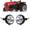 Black, variant on APSMOTIV Tractor Headlights Assemblies HeadLamp Lights With 12v Bulbs for David Brown 700 800 900 1200 1400 Series | Massey Ferguson 35 35X 65 765 | Case/IH Tractor B275 B250 B414 B444 Red