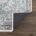 thumbnail image 4 of Hauteloom Boyana Bohemian Vintage Medallion Area Rug - Farmhouse Oriental Carpet for Living Room, Bedroom - Machine Washable- Light Blue, Off White, Charcoal - 6'7" x 9', 4 of 11