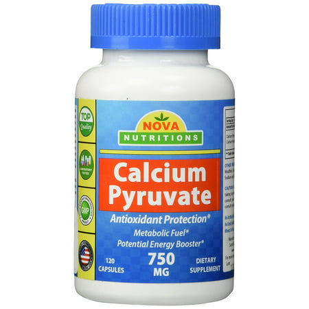 Nova Nutritions pyruvate de calcium 750 mg 120 Capsules - perte de poids brûleur de graisse formule
