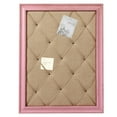 thumbnail image 4 of SOFE Pink Bulletin Board Linen Fabric Pin Board, 21"×27" Vision Board Hanging Decorative Memo Board for Women Office, Large Corkboards for Wall Decorative, Home Picture Board for Photos, 4 of 6