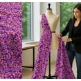thumbnail image 5 of Soimoi Purple Cotton Voile Fabric Insect Watercolor Print Fabric by Yard 56 Inch Wide, 5 of 7