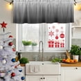 thumbnail image 6 of Grey Ombre Valances for Windows, Decorative Rod Pocket Window Valance Curtains, Contemporary Gradient Abstract Art Short Curtain Drapes for Kitchen/Bathroom/Living Room, 2 Panels, 42" W x 18" L, 6 of 8