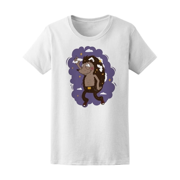 Hedgehog Among The Stars T-Shirt Women -Image by Shutterstock, Female XX-Large