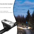 thumbnail image 4 of Luz delantera de bicicleta Linterna de faro de bicicleta de 4 modos recargable por USB (plata), 4 of 5