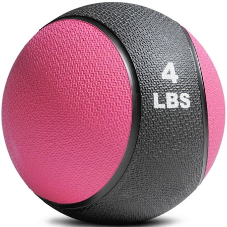 Titan Fitness 4 lb Weighted Medicine Ball Rubber Muscle Driver Sport Therapy