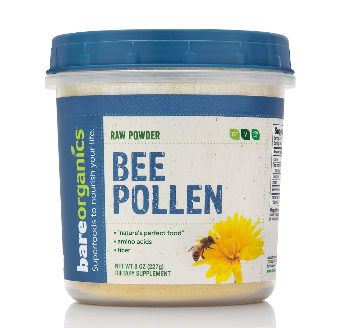 Bareorganics Organic Bee Pollen Superfood Powder 8 Oz 2 Pack Walmart Com Walmart Com