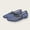 Blue, variant on Women's Solid Mesh Mary Jane Flats, Thin Band Rhinestone Decor Slip On Breathable Casual Shoes Black 36