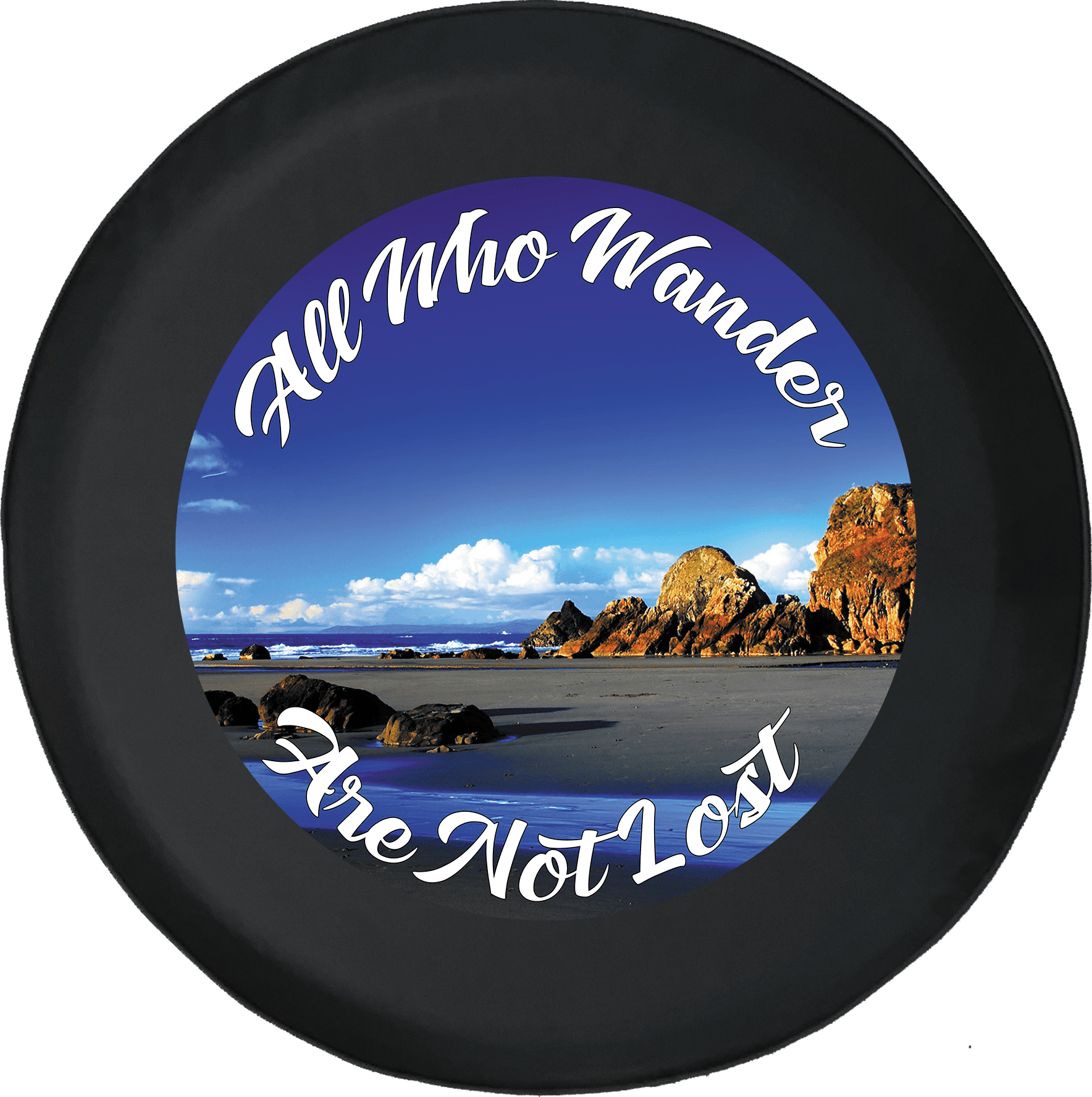 All Who Wander Are Not Lost Beach Ocean Sand Spare Tire ...