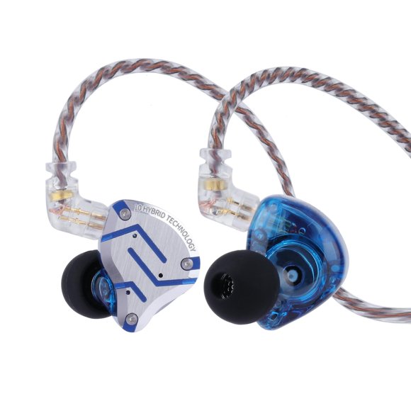 Linsoul KZ ZS10 Pro, 4BA+1DD 5 Driver in Ear Monitor, HiFi Wired Earbuds, Gaming Earbuds, Hybrid IEM Earphones with Stainless Steel Faceplate, Recesse