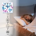 thumbnail image 4 of Square Wall Clock,Blue And Pink Butterflies On The White BackgSquare,Silent Non-Ticking Wall Clock Decor for Home Office Kitchen Living Room Bedroom(14inch), 4 of 4