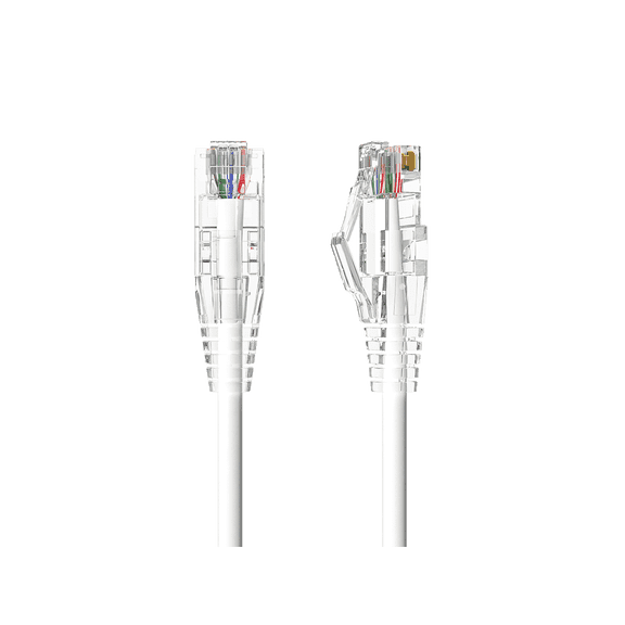 Cable Leader 12ft Slim Cat6 28AWG UTP Ethernet Network Patch Cable Snagless, White