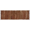 thumbnail image 2 of HF by LT Tucson Leather Rug, 44 x 72 inches, Handwoven Recycled Leather, Brown, 2 of 3