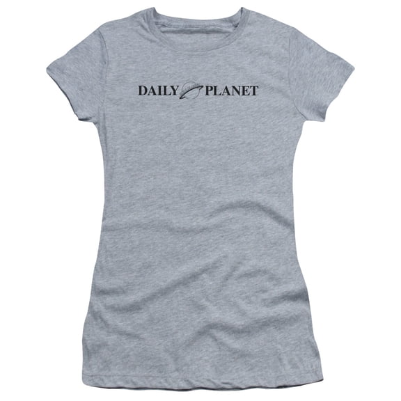 Superman Daily Planet Logo Junior Women's T-Shirt Sheer Athletic Heather
