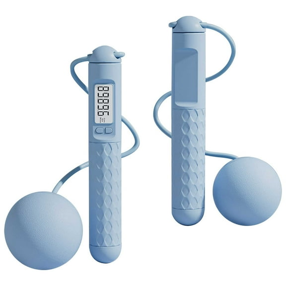 COM1950s Skippings Rope with Counter Gravities Ball Jumps Rope Gravities Ball Skipping Relativelk Jumps Rope for Adults Weighted Jumps Ropes with Counter Suitable for Women, Men, and Kids (Blue)