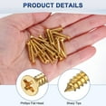 thumbnail image 2 of Uxcell Paquete de 50 Tornillos de Madera, M3 x 20mm Cabeza Plana Phillips de Latón, 2 of 6
