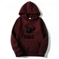thumbnail image 1 of Chandail Imprimé Hip hop pug pour Hommes et Femmes (WineRed, 3TG), 1 of 10