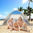 thumbnail image 4 of Gorich Beach Tent for 3/4/6/8 Person, UPF 50+ UV Protection, Portable Sun Shelter, Easy Setup Sun Shade Beach Canopy with Carry Bag, 4 of 8