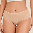thumbnail image 4 of Purcolt Cotton Underwear for Women Mid Rise Full Coverage Briefs No Show Stretch Soft Ladies Bikini Panties, 4 of 7