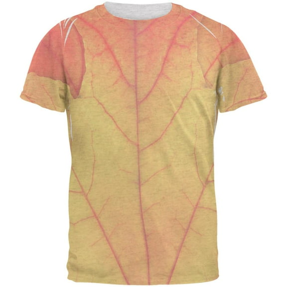 Halloween Autumn Fall Leaf Costume Mens T Shirt Heather White MD