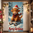 thumbnail image 2 of Cute Animal Christmas Banner Festive Holiday Merry Christmas Decoration for Winter Event Indoor Celebration Seasonal Party, 2 of 9