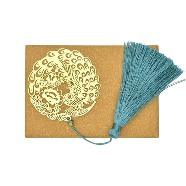 CCOCC Bookmark,Brass Peacock Metal Bookmark,Unique Bookmark Tassels for Women Men Reading Lovers