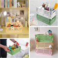 thumbnail image 5 of KAIYANG Cesta de almacenamiento plegable, caja de almacenamiento con asas, cesta de baño, cestas rectangulares (verde), 5 of 5