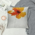 thumbnail image 2 of PHYHOO  Watercolor Flower Throw Pillow Cushion Cover, Single Poppy Flower on Plain Clear Background Nature Inspired Romantic, Decorative Square Accent Pillow Case, White Orange White, 2 of 5