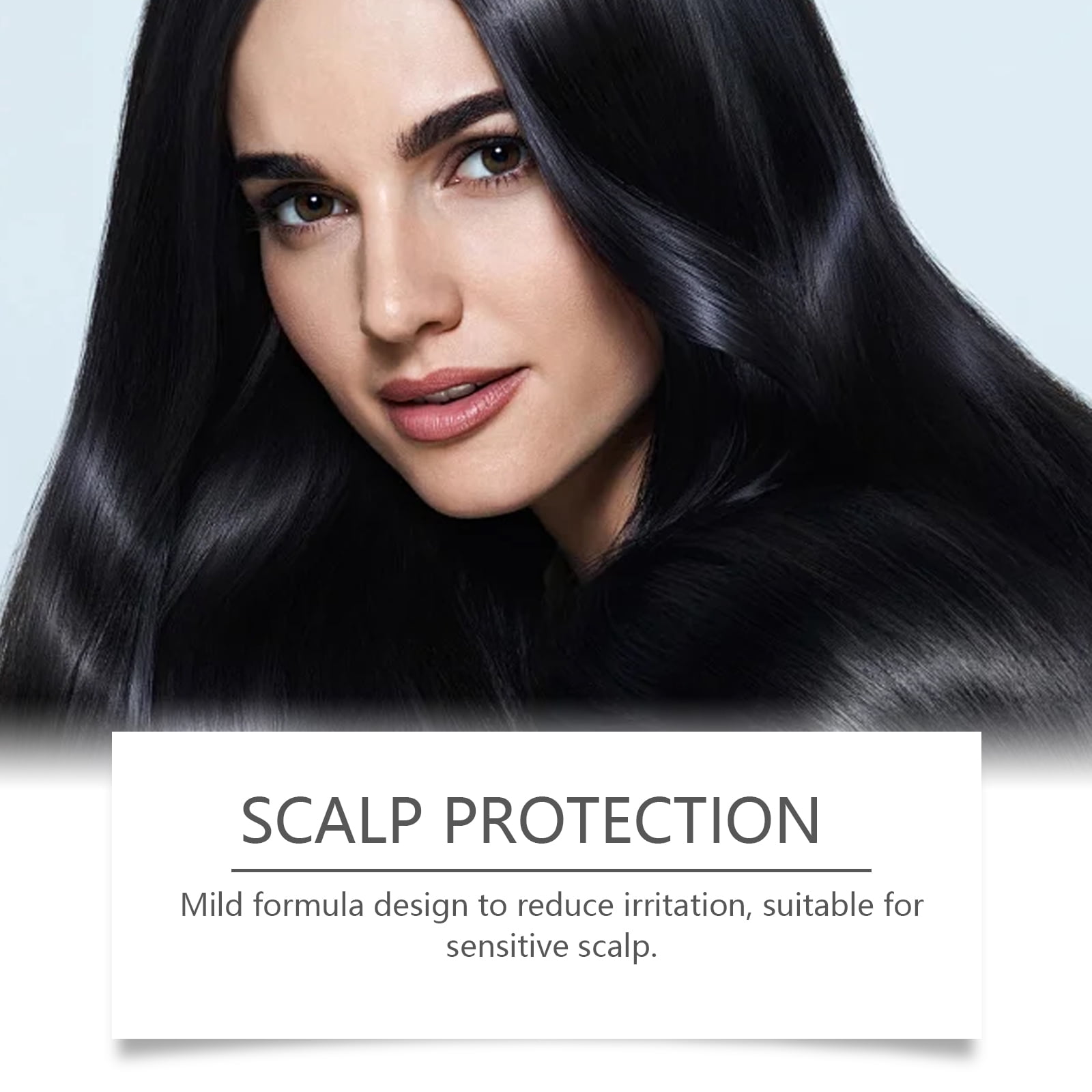 Alvantor 3 in 1 Black Hair Dye Shampoo, Permanent & Fade-Resistant, Gray Coverage, 3.52fl.oz