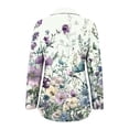 thumbnail image 4 of Enjoytime Women Shirts Collared Long Sleeve Half Zip Pullover Tops Fall Fashion Printed Business Casual Blouse, 4 of 6