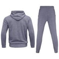 thumbnail image 2 of Zusmen Tracksuit Mens, Casual Long Sleeve Full-Zip Running Sweatsuit Sets , Track Jackets and Pants 2 Piece Outfit, Warm Jogging Sweat Suits for Men H.gray L, 2 of 5