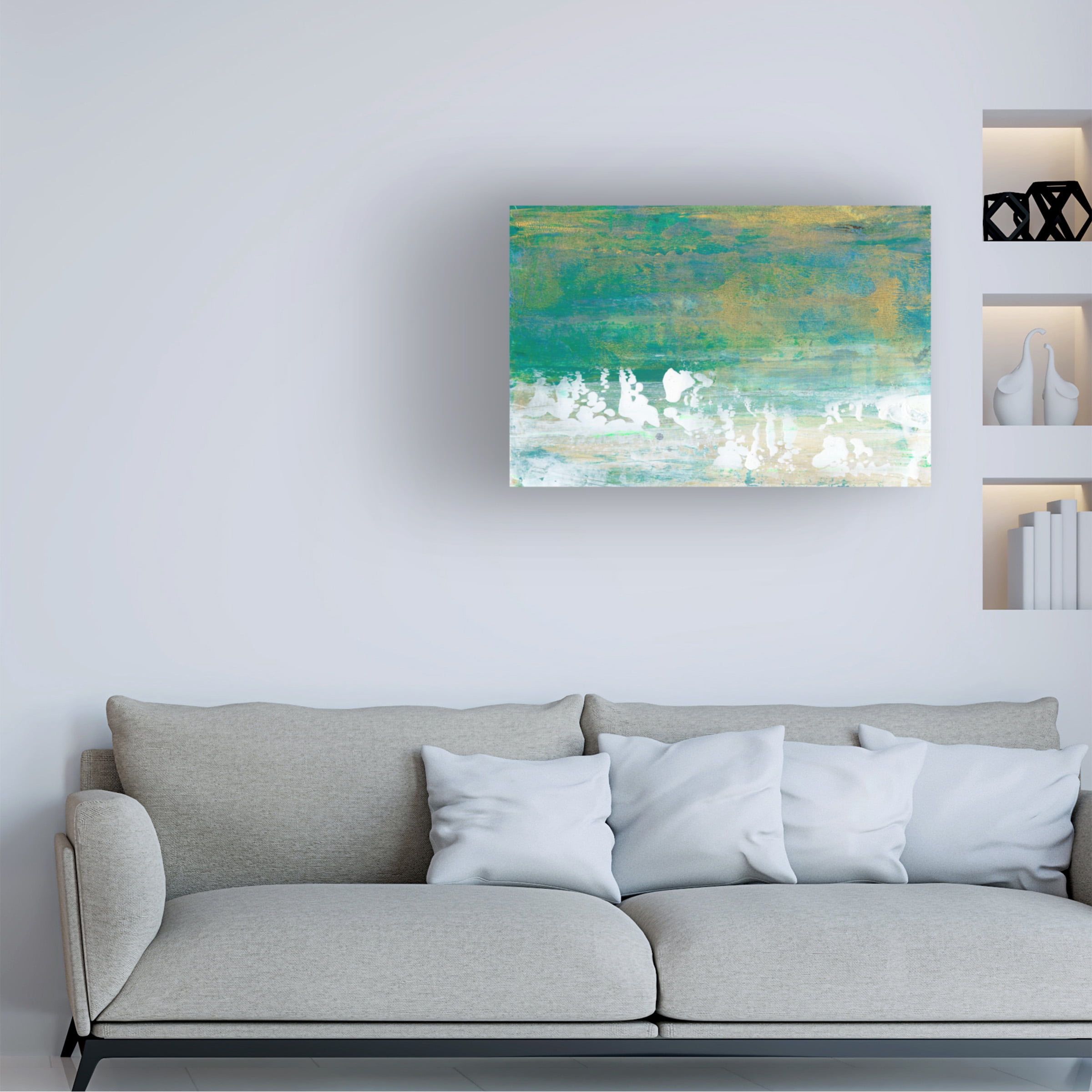 Lila Bramma 'Chartreuse And Aqua II' Canvas Art