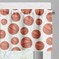 thumbnail image 3 of Ambesonne Basketball Window Valance, Realistic Style Ball, 54" X 12", Pale Cinnamon White, 3 of 5