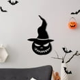 thumbnail image 3 of Halloween Decorations Wall Decor Black Scary Pumpkin Silhouette Metal Signs, Classic Horror-themed Halloween Wall Art Decor for Home Party, 3 of 4
