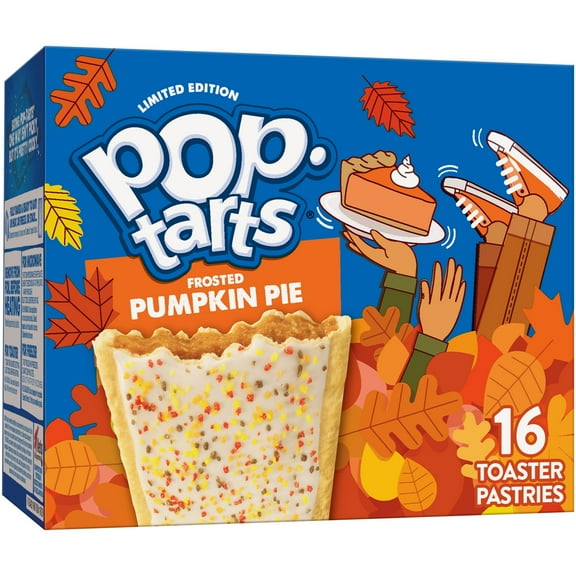 Pop-Tarts Frosted Pumpkin Pie Toaster Pastries, Breakfast Foods, Shelf-Stable, 27 oz (16 Count)