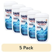 (5 pack) Biotene Fresh Mint Moisturizing Oral Rinse Mouthwash, Alcohol-Free, for Dry Mouth, 33.8 ounce