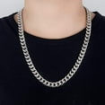thumbnail image 5 of Men 925 Sterling Silver Solid Miami Cuban Chain Necklace 10MM &12MM- Curb Cuban 18 "20 "22" 24 "26" 28" Thick Big Link Choker For Man - Fine Jewelry, 5 of 5