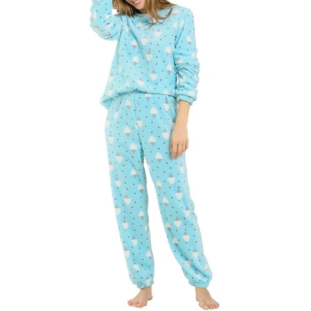 

Unique Bargains Women s Winter Loungewear Sleepwear Flannel Pajama Set