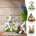 thumbnail image 6 of Steadline Easter Bunny Egg Acrylic Tabletop Decor Holiday Ornament with Hollow Cutout Design Spring Festival Home Decoration Perfect for Centerpiece and Shelf Display, 6 of 6