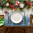 thumbnail image 2 of mubwai Xmas Trees Winter Placemats Set of 4, 12x18 Inch Seasonal Blue Christmas Table Mats for Party Kitchen Dining Decoration, 2 of 7