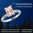 thumbnail image 2 of Gem Stone King PLAT-900 Platinum Peach Nano Morganite Engagement Ring for Women | 2.00 Cttw | Octagon 9X7MM | Gemstone October Birthstone | Size 5, 2 of 6